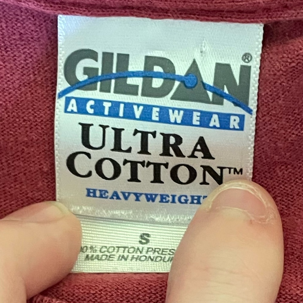 small, 100% cotton.